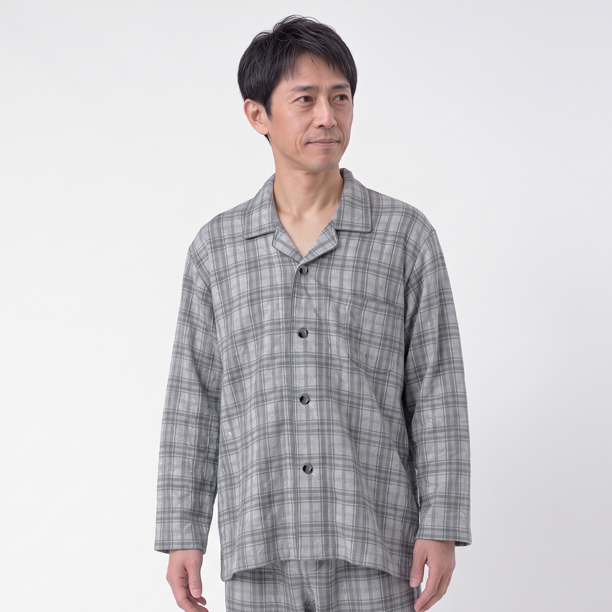 GUNZE(グンゼ) 睡眠工房 HOTMAGIC 発熱キルトペイズリー柄シャツパジャマ メンズ(ウスクロ-LL)