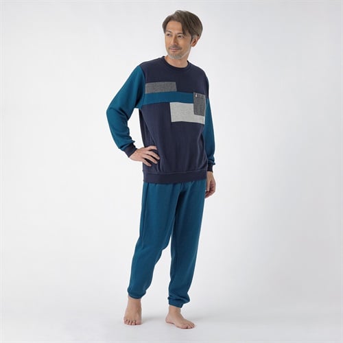 Hush Puppies(ハッシュパピー) ハッシュパピーキルトTスーツパジャマ メンズ(コイアオ-M)