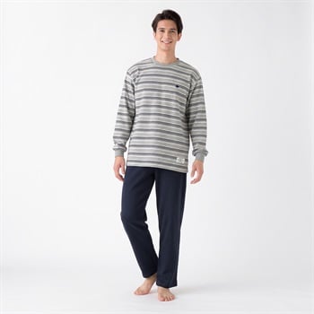 POLO BRITISH COUNTRY SPIRIT(ポロ・ビーシーエス) パジャマ シャギーボーダー メンズ(ウスクロ-M)