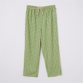 NIRMATA(ニルマータ) VACATION PANTS 9分丈千鳥柄 (ウスミドリ-S)