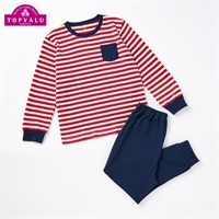綿100％スムース長袖ルームウェア 男の子 女の子 トップバリュ キッズ 110cm-130cm(エンジ-110cm)