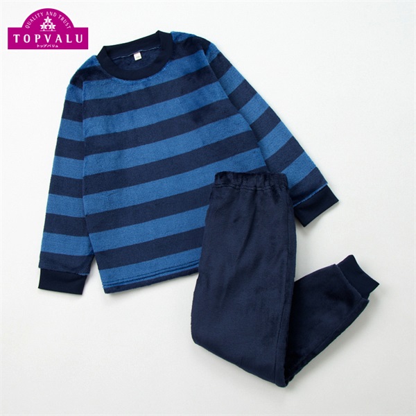 ピースフィットウォーム フリース長袖ルームウェア ボーダー