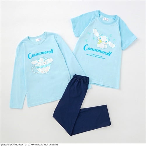 サンリオキャラクターズ 天竺２ＴＯＰルームウェア 女の子 キッズ 110cm-140cm(サックス-110cm)