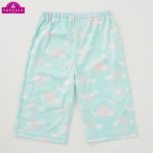 ピースフィットクール キッズステテコ７分丈パンツ 女の子 トップバリュ キッズ 110cm-130cm(ミント-110cm)