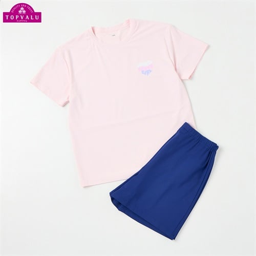 ピースフィットクール キッズ半袖ルームウェア 女の子 トップバリュ キッズ 140cm-160cm(ピンク-140cm)