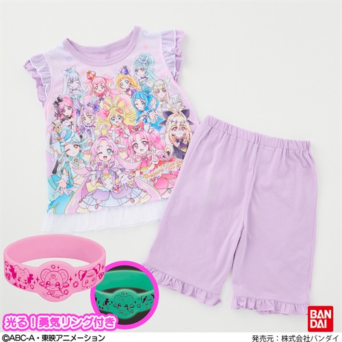 プリキュアオールスターズ 光る勇気リング付きパジャマ 女の子 キッズ 110cm-130cm