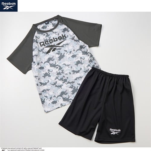 Reebok(リーボック) 冷感メッシュラグランルームウェア 男の子 キッズ 140cm-160cm(グレー-140cm)