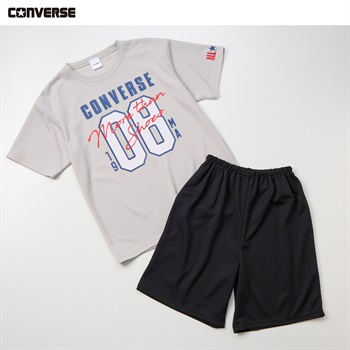 CONVERSE(コンバース) 冷感メッシュ胸捺染ルームウェア 男の子 キッズ 140cm-160cm(グレー-140cm)