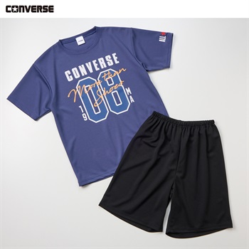 CONVERSE(コンバース) 冷感メッシュ胸捺染ルームウェア 男の子 キッズ 140cm-160cm(ネイビー-140cm)