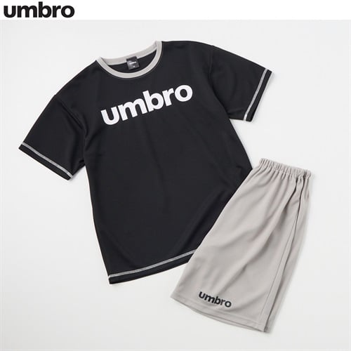 Umbro(アンブロ) 冷感メッシュロゴ捺染ルームウェア 男の子 キッズ 140cm-160cm(ブラック-140cm)