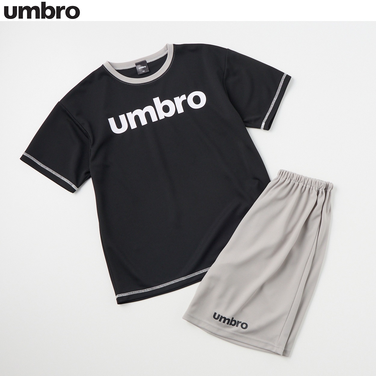Umbro(アンブロ) 冷感メッシュロゴ捺染ルームウェア 男の子 キッズ 140cm-160cm(ブラック-140cm)