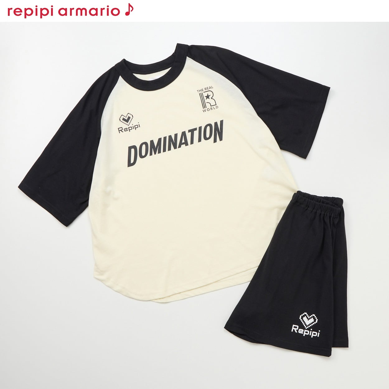 repipi armario♪(レピピアルマリオ) 天竺ラグランルームウェア 女の子 キッズ 140cm-160cm(ホワイト-140cm)