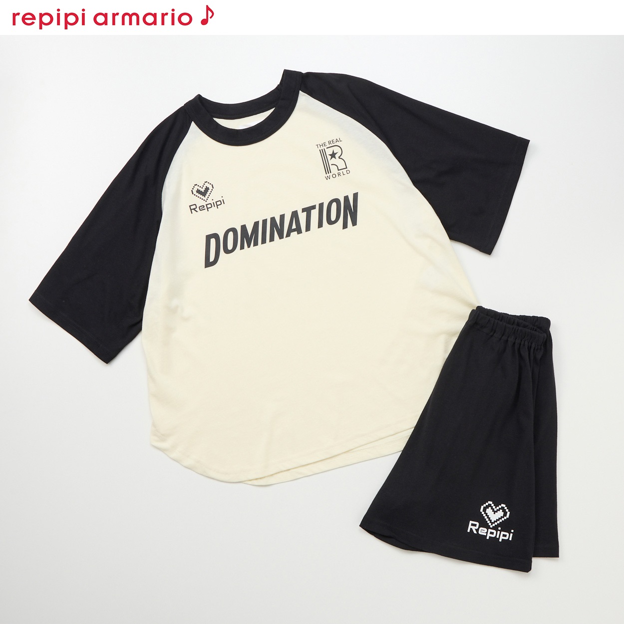repipi armario♪(レピピアルマリオ) 天竺ラグランルームウェア 女の子 キッズ 140cm-160cm(ホワイト-160cm)