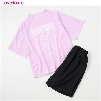 Lovetoxic(ラブトキシック) 冷感メッシュラグランルームウェア 女の子 キッズ 140cm-160cm(ラベンダー-140cm)