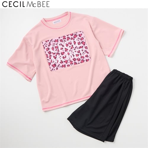 CECIL McBEE(セシルマクビー) 冷感メッシュロゴ捺染ルームウェア 女の子 キッズ 140cm-160cm(ピンク-140cm)