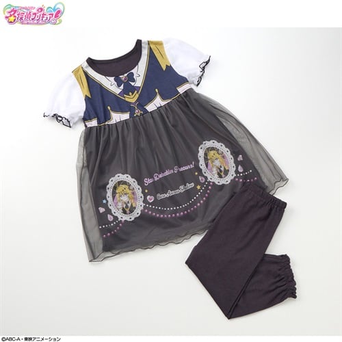 名探偵プリキュア！ 天竺なりきりルームウェア 女の子 キッズ 110cm-130cm(ブラック-110cm)