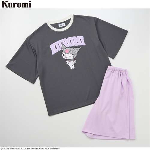 クロミ 冷感ドロップショルダールームウェア 女の子 キッズ 120cm-160cm(チャコ－ルグレ－-120cm)