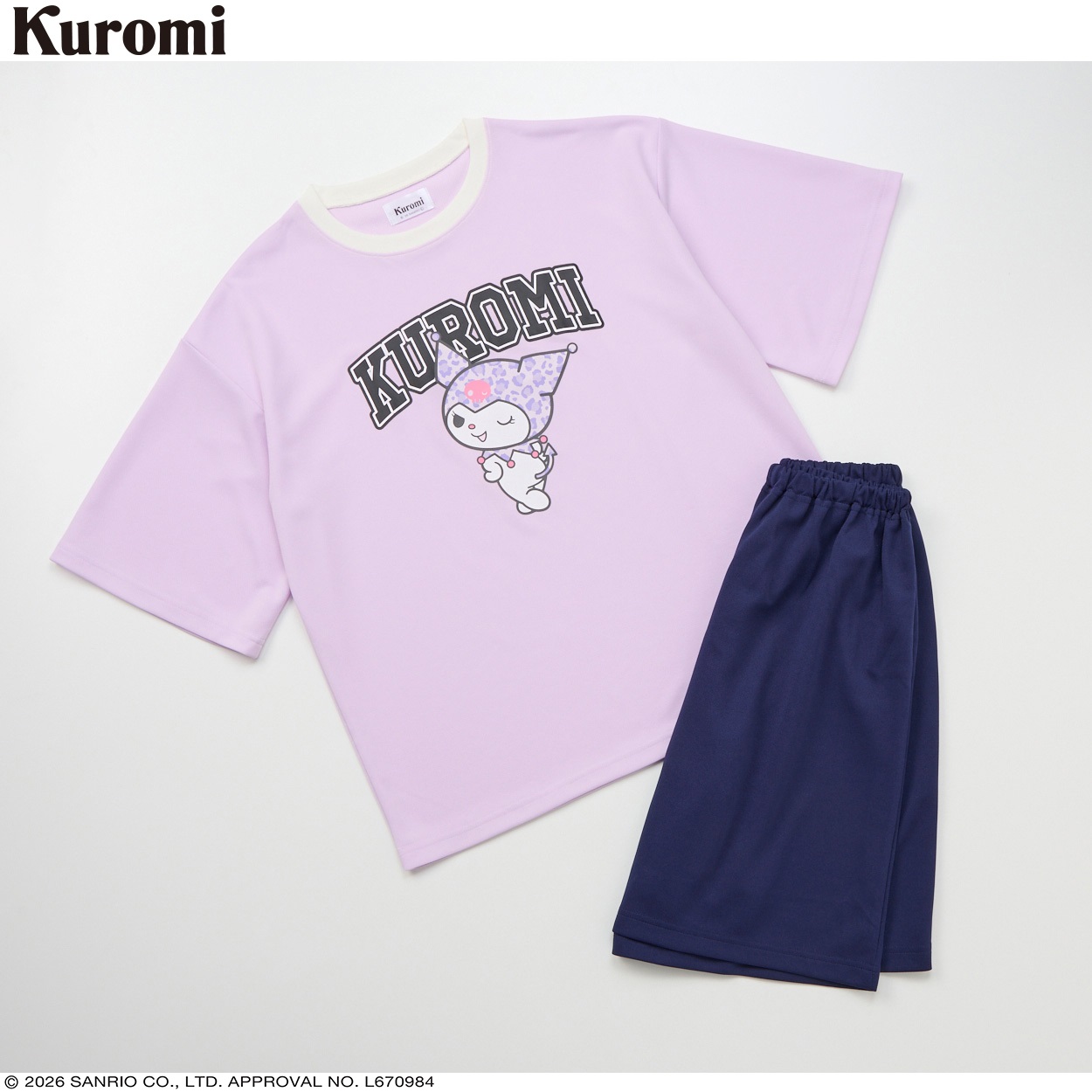 クロミ 冷感ドロップショルダールームウェア 女の子 キッズ 120cm-160cm(ライトパープル-160cm)