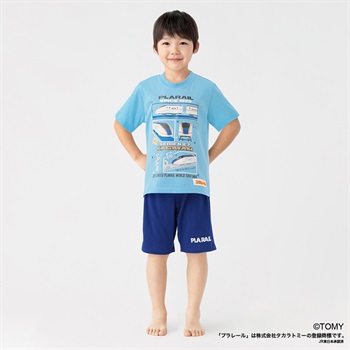 プラレール かがやき 天竺Tスーツパジャマ キッズ 男の子 110cm-120cm(サックス-110cm)