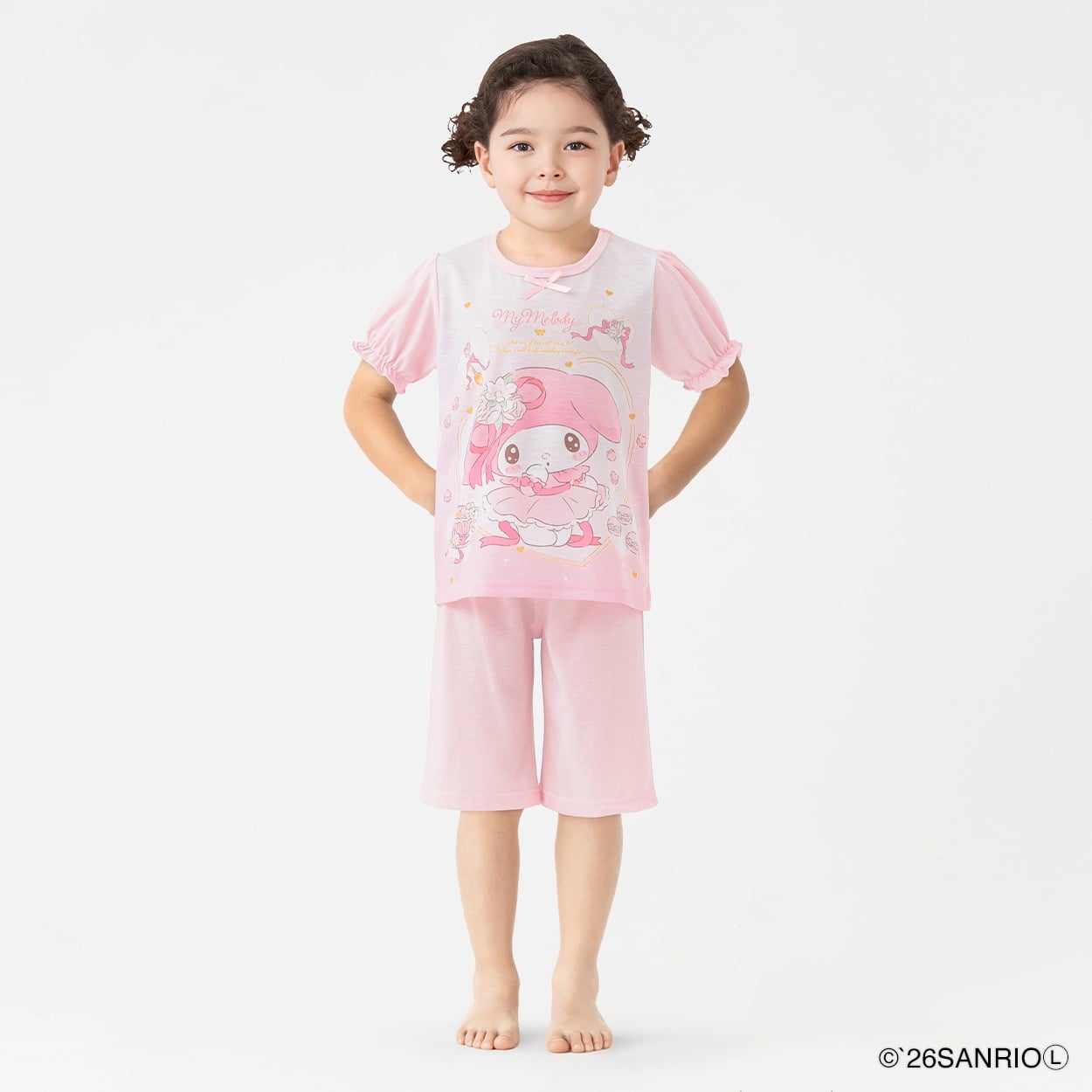 マイメロディ 天竺Tスーツパジャマ キッズ 女の子 110cm-130cm