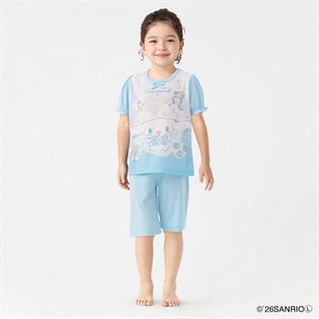 シナモロール 天竺Tスーツパジャマ キッズ 女の子 110cm-130cm(サックス-110cm)