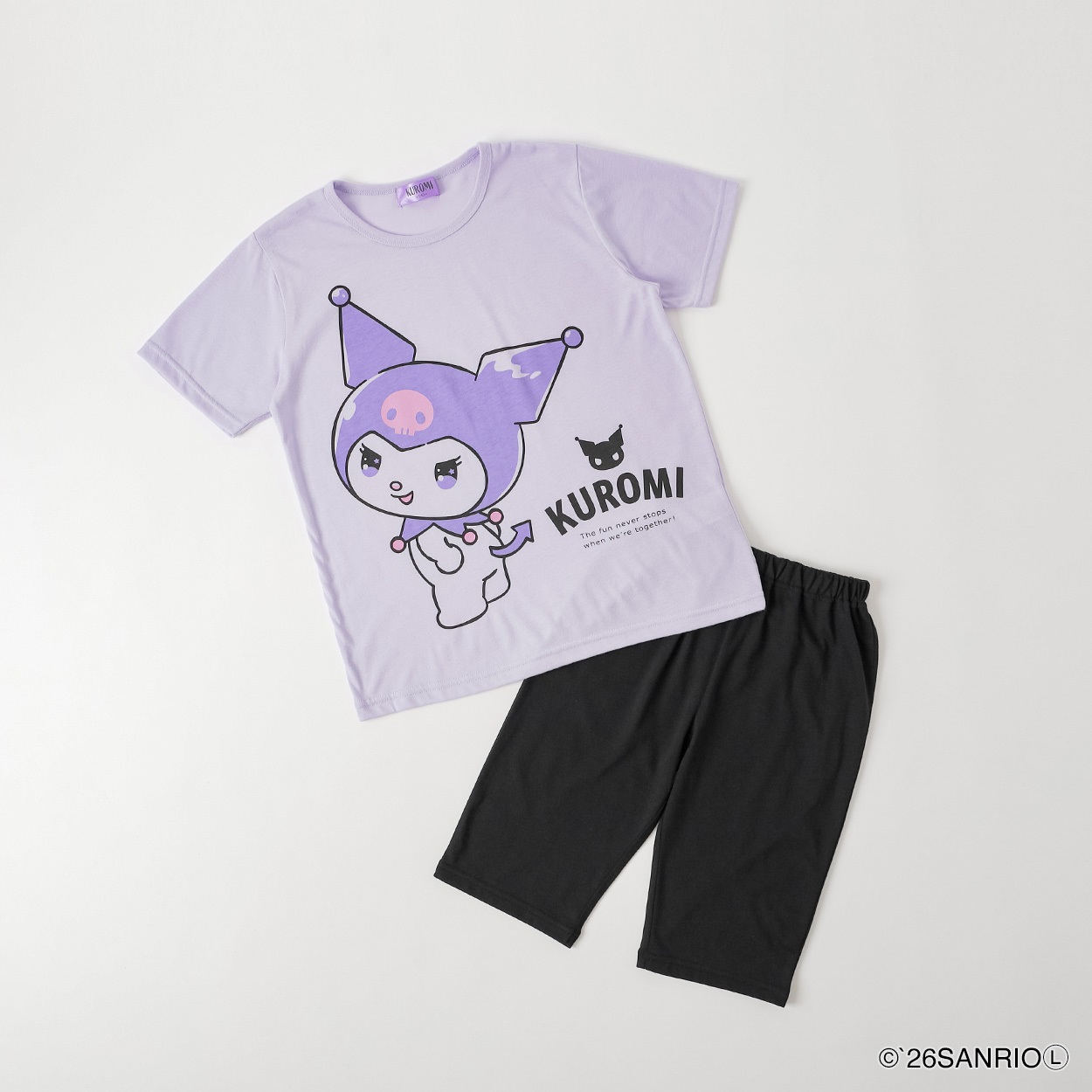 クロミ 天竺Tスーツパジャマ キッズ 女の子 140cm-160cm(ラベンダー-160cm)