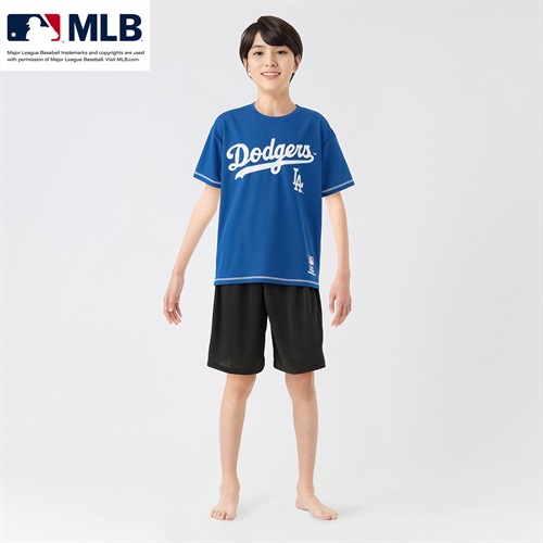 MLB メッシュTスーツパジャマ キッズ 男の子 女の子 140cm-160cm(ブルー-140cm)