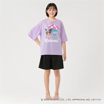 サンリオキャラクターズ メッシュ日焼け捺染パジャマ キッズ 女の子 140cm-160cm(ラベンダー-140cm)