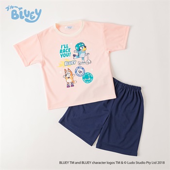 ブルーイ メッシュTスーツパジャマ キッズ 男の子 女の子 110cm-130cm(ピンク-110cm)