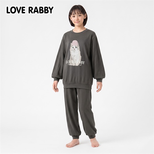 LOVERABBY(ラブラビ) 天竺アップリケパジャマ キッズ 女の子 140cm-160cm