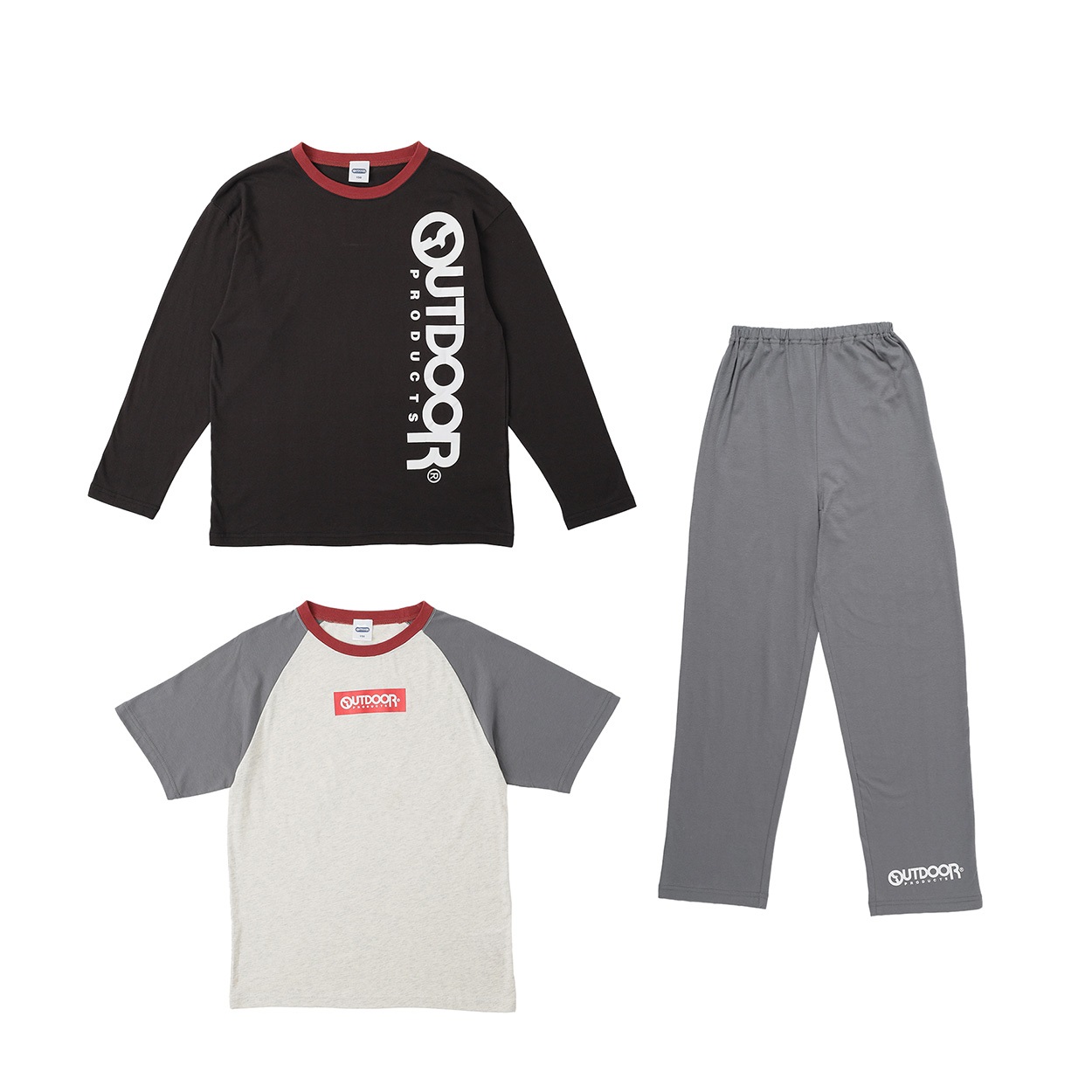 OUTDOOR PRODUCTS(アウトドア プロダクツ) 天竺2トップスルームウェア キッズ 男の子 140cm-160cm(ブラック-140cm)