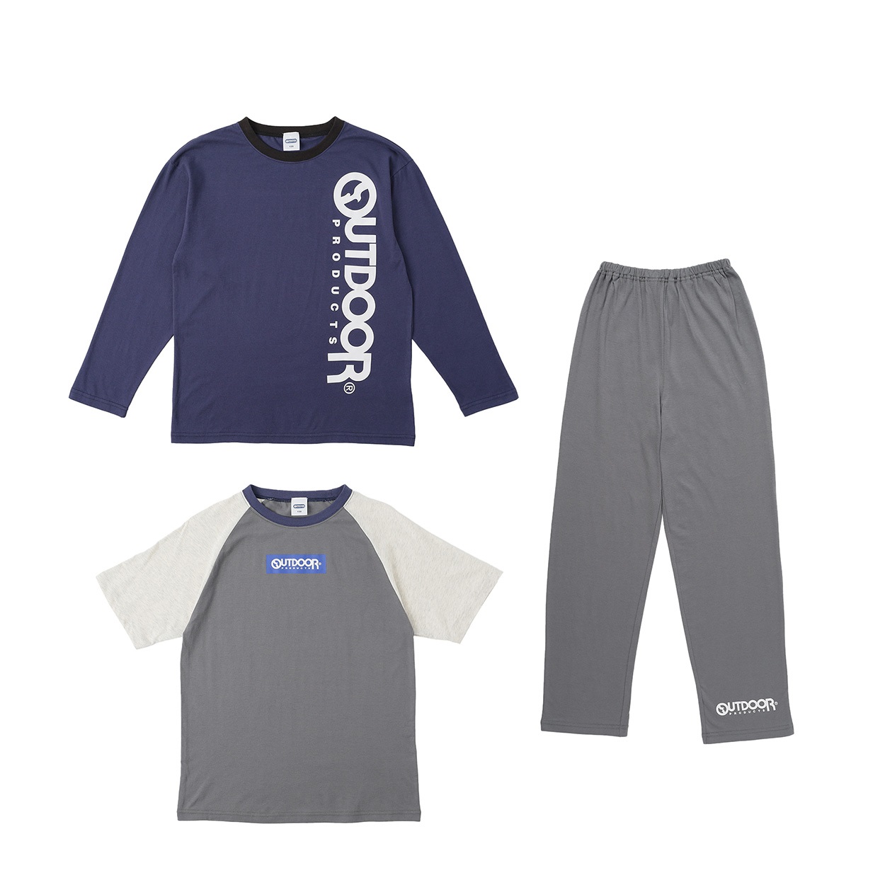 OUTDOOR PRODUCTS(アウトドア プロダクツ) 天竺2トップスルームウェア キッズ 男の子 140cm-160cm(ネイビー-140cm)