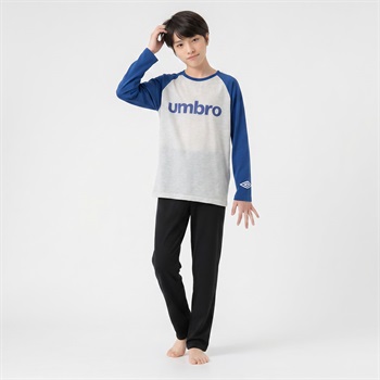 UMBRO(アンブロ) 天竺ラグランルームウェア キッズ 男の子 140cm-160cm(ブルー-140cm)