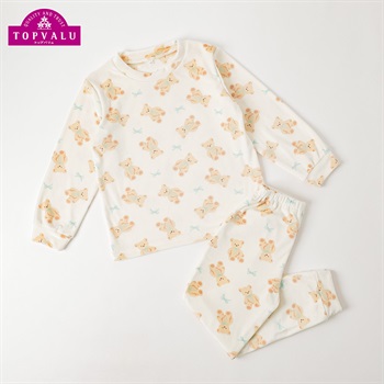 ピースフィットウォーム ベロアフリース長袖ルームウェア キッズ 女の子 トップバリュ 110cm-130cm(ホワイト-110cm)