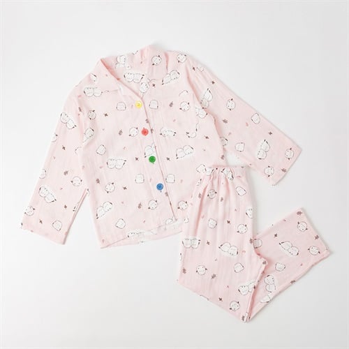 2重ガーゼパジャマ キッズ 女の子 110cm-130cm