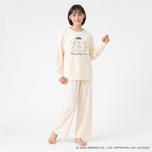 サンリオキャラクターズ グリーンデザイン   ストレッチＴスーツ ルームウェア キッズ 女の子 130cm-160cm