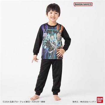 仮面ライダーマイス 光るダンボールパジャマ キッズ 男の子 110cm-130cm(ブラック-110cm)