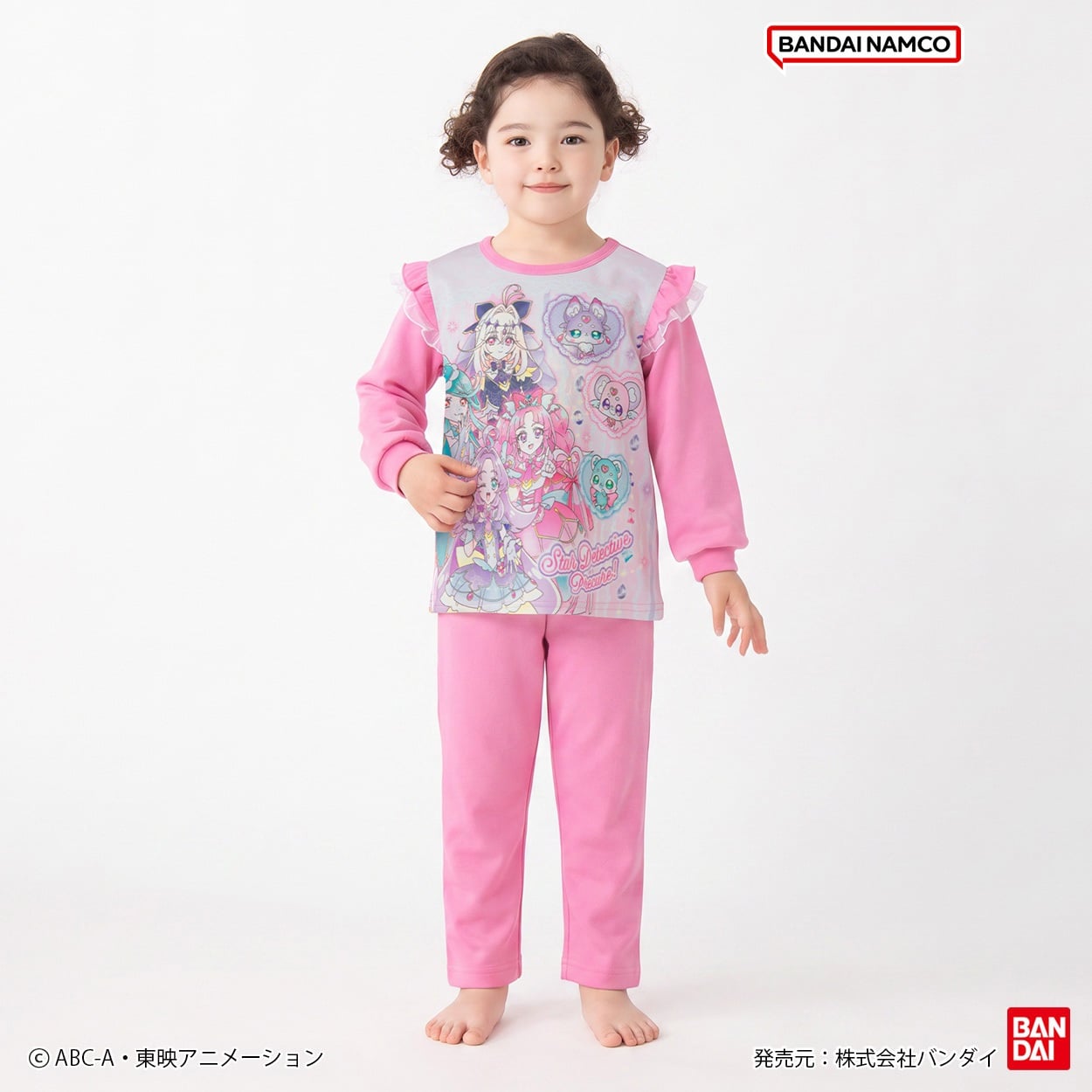 名探偵プリキュア！ 光るダンボールパジャマ キッズ 女の子 110cm-130cm(ピンク-110cm)