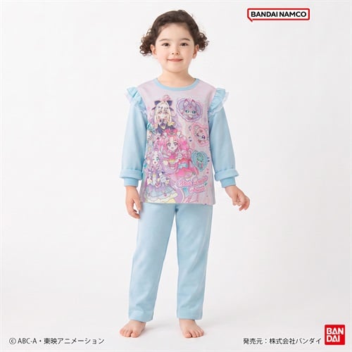 名探偵プリキュア！ 光るダンボールパジャマ キッズ 女の子 110cm-130cm(サックス-110cm)
