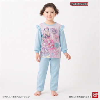 名探偵プリキュア！ 光るダンボールパジャマ キッズ 女の子 110cm-130cm(サックス-110cm)