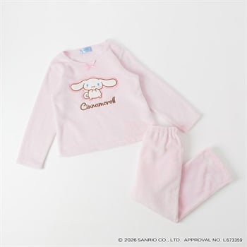 サンリオキャラクターズ フリースパジャマ キッズ 女の子 110cm-130cm(ピンク(シナモロール)-110cm)