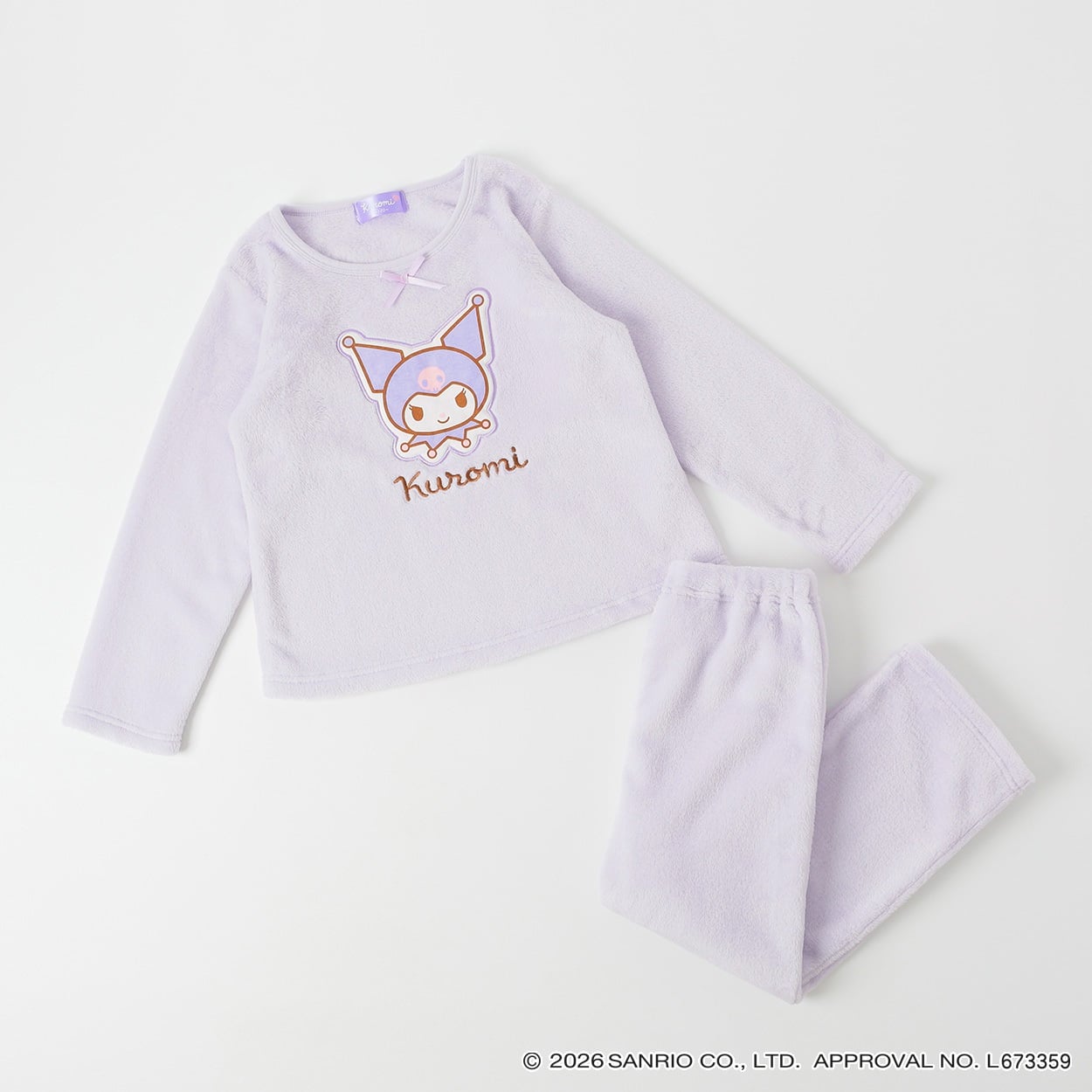 サンリオキャラクターズ フリースパジャマ キッズ 女の子 110cm-130cm(ラベンダー(クロミ)-130cm)