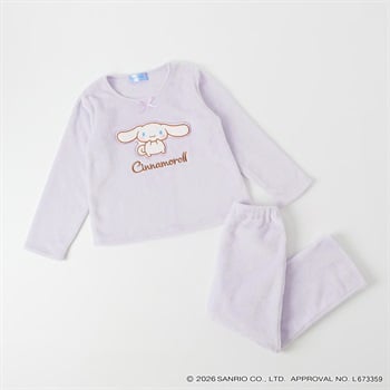 サンリオキャラクターズ フリースパジャマ キッズ 女の子 110cm-130cm(ラベンダー(シナモロール)-110cm)