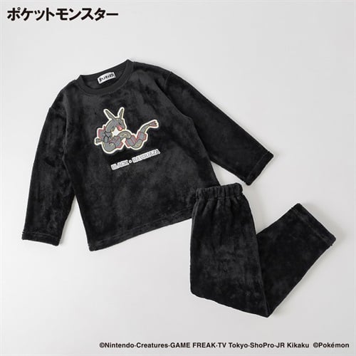 ポケットモンスター フリースパジャマ キッズ 男の子 110cm-130cm(ブラック-110cm)