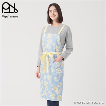 Wpc. Patterns エプロン 撥水加工 前結び レディス(ウスアオ-MｰL)