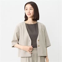 高通気麻調ショートジャケット レディス ESSEME(エシーム