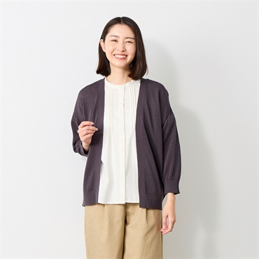【ポイント20倍対象商品】ショート丈トッパー レディス ESSEME(エシーム)(ウスグレー-L)