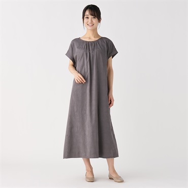 幾何ジャカードAラインワンピース レディス ESSEME(エシーム)(コイミドリ-XL)