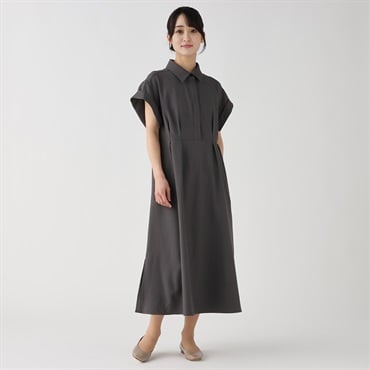ESSEME×藤本美貴さんコラボ タックシャツワンピース レディス ESSEME(エシーム)(ウスグレー-M)