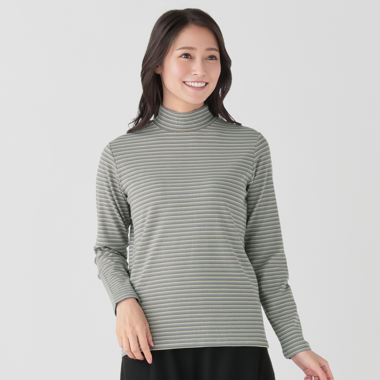 マルチボーダーハイネックインナー レディス ESSEME(エシーム